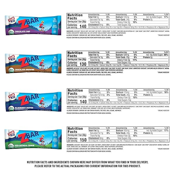 ZBAR – VARIETY PACK – 4 FLAVORS – SOFT BAKED SNACK BARS – NON-GMO – 10-12G WHOLE GRAINS – USDA ORGANIC GRANOLA BARS (18 PACK)