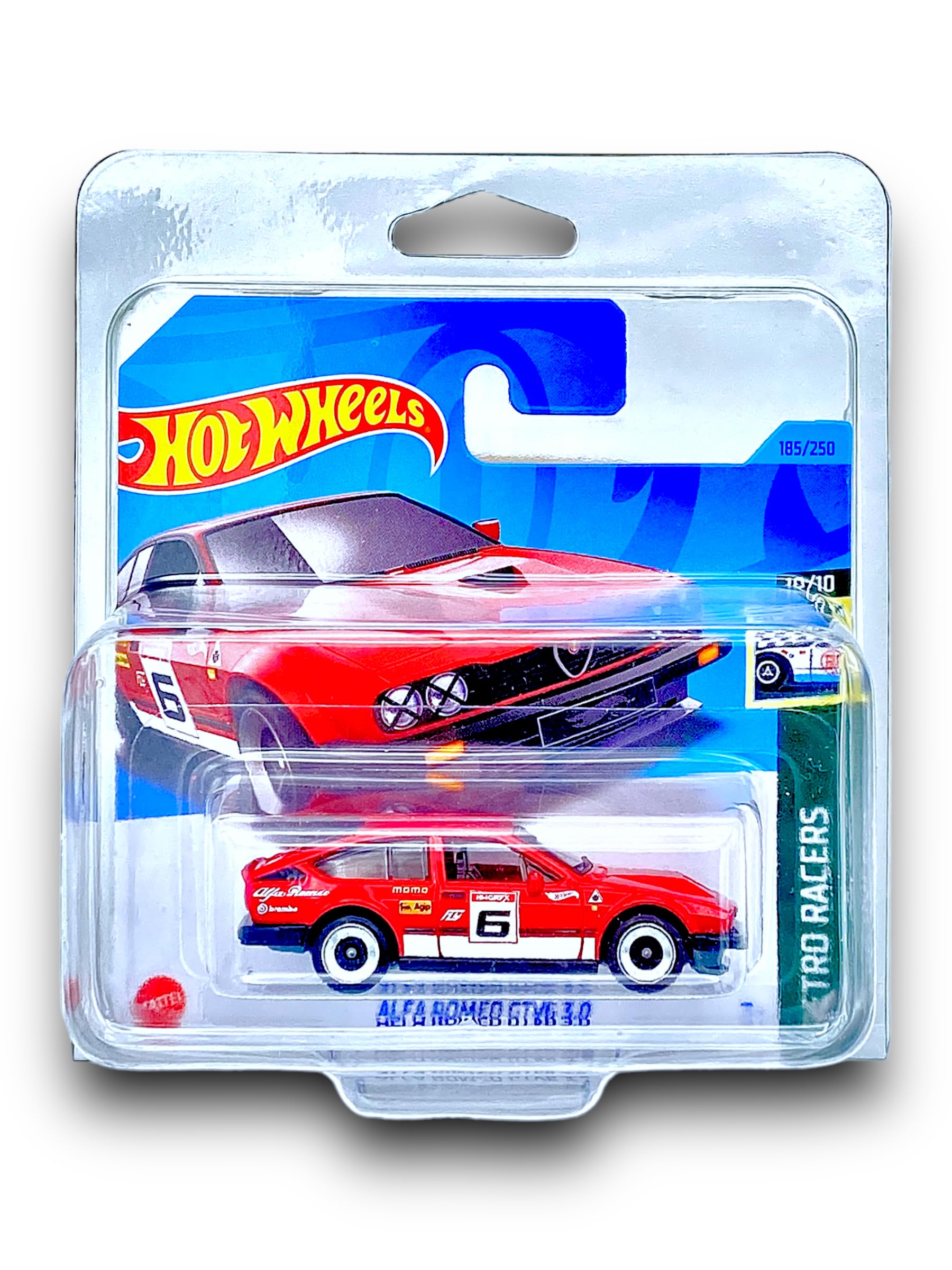 Hot Wheels Alfa Romeo GTV6 3.0 (Red) 10/10 Retro Racers - 2023-185/250 (Short Card) - COMES IN A KLAS CAR KEEPER PROTECTIVE COLLECTORS CASE - HKG48