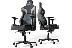 EUREKA ERGONOMIC Gaming Chair GC08, Computer Gamer Chair with Lumbar Support, Ergonomic Gamer Chairs with 4.3in Thicken Seat Cushion, Racing Style Gaming Chairs for Adults, Blue