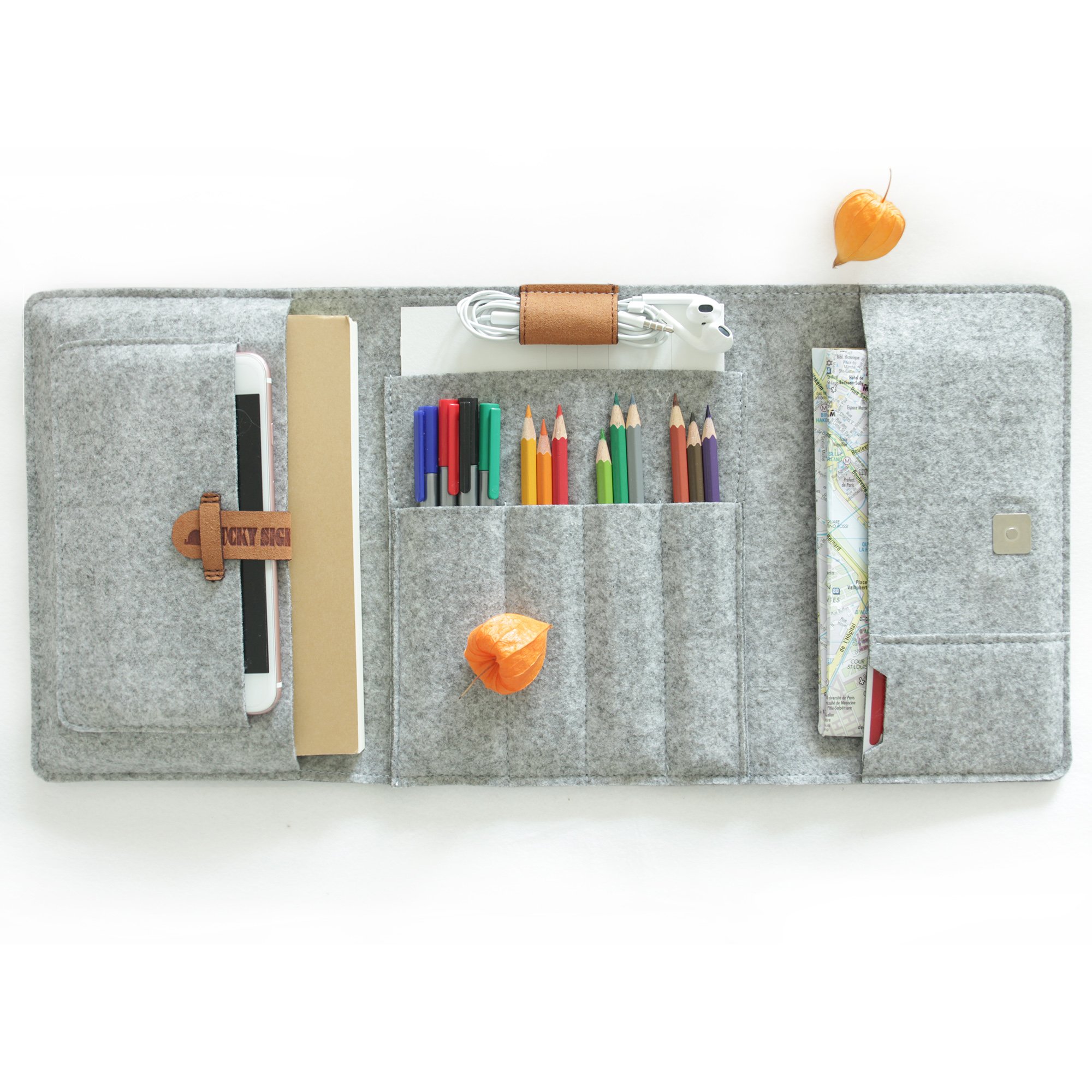 Pencil case sketches B6 - A4 trip multifunctional B6+ Light grey