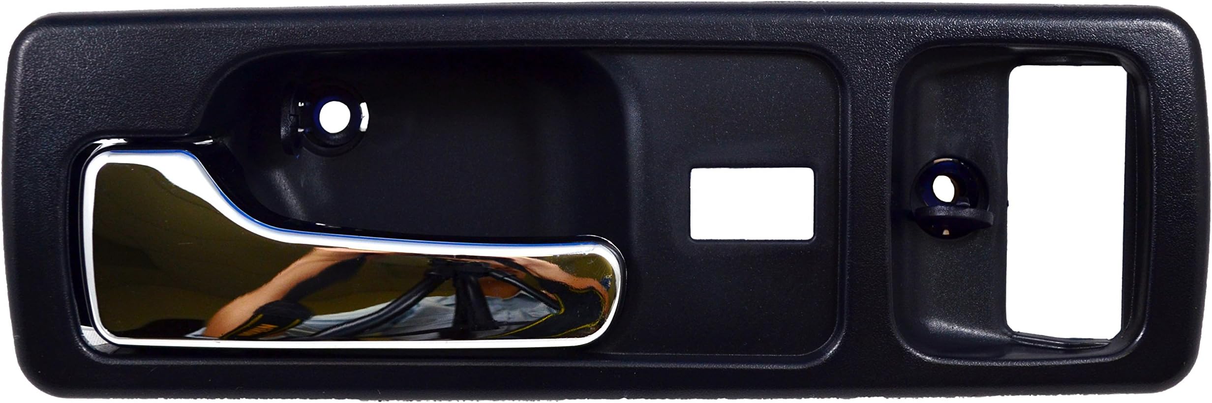 PT Auto Warehouse HO-2380MJ-FL - Inside Interior Inner Door Handle, Blue Housing with Chrome Lever - with Power Lock Hole, 2-Door Coupe, Driver Side