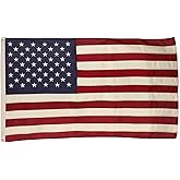 Valley Forge, American Flag, Cotton, 3' x 5', 100% Made in USA, Sewn Stripes, Embroirdered Stars, Heavy-Duty Brass Grommets