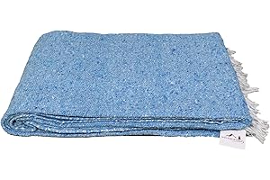 Open Road Goods Handmade Solid Color Yoga Blanket - Thick Mexican Blanket or Throw - Made for Yoga!