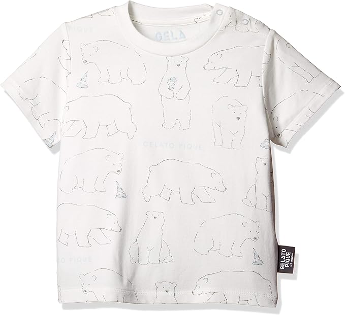 Amazon ジェラート ピケ Gelato Pique Kids Baby しろくま柄冷感babytシャツ Pbct Owht 日本 80 日本サイズm相当 Tシャツ カットソー 通販