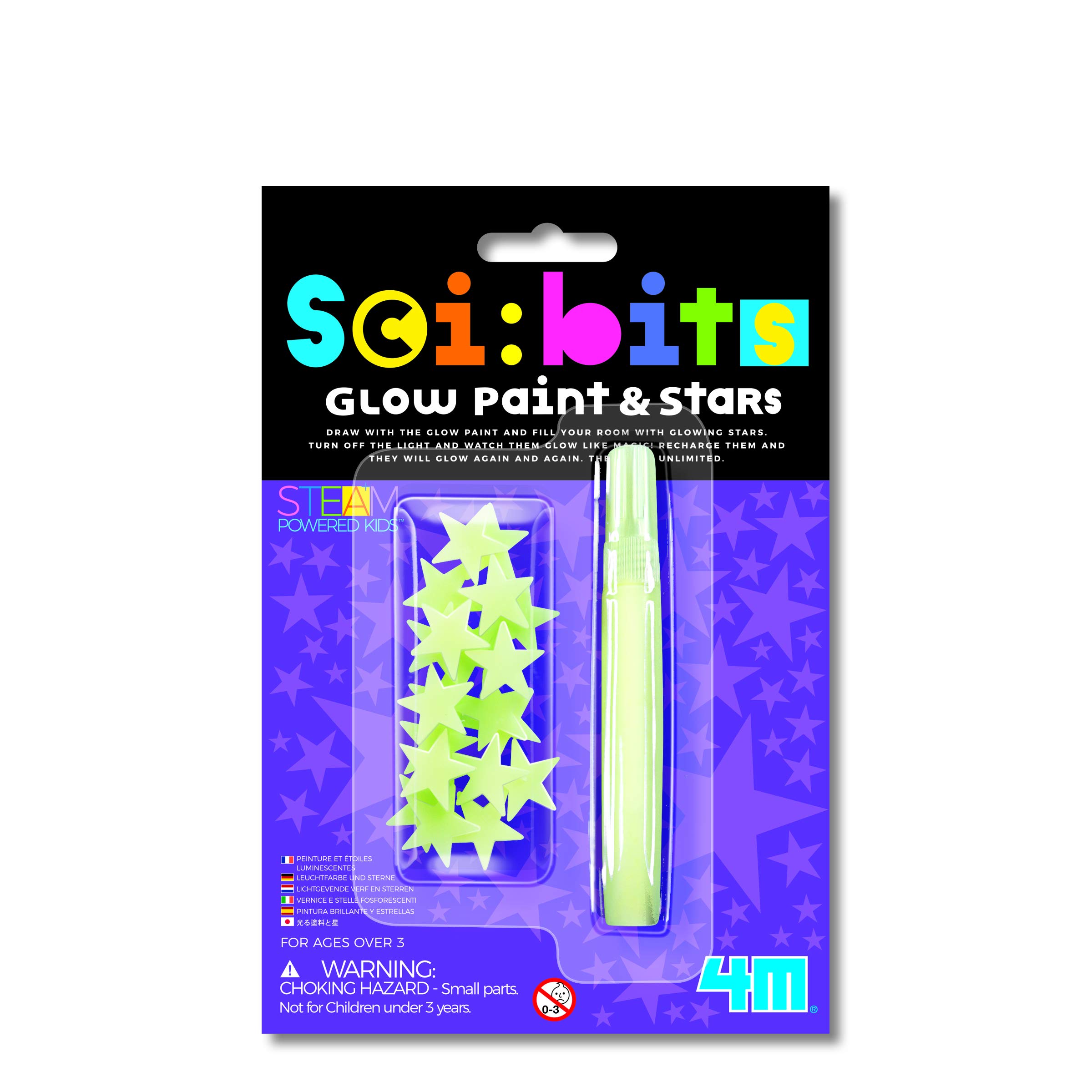 4M 403319 Sci: Bits Glow Paint, Multi Colour