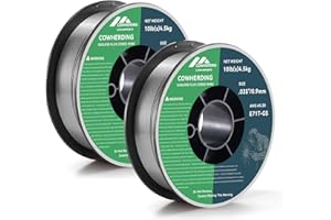 COWHERDING .035" Gasless Flux Core MIG Wire, E71T-GS Welding Wire 10-Pound (2 Pack) – Self-Shielded, Low Spatter, All Position for Mild Steel