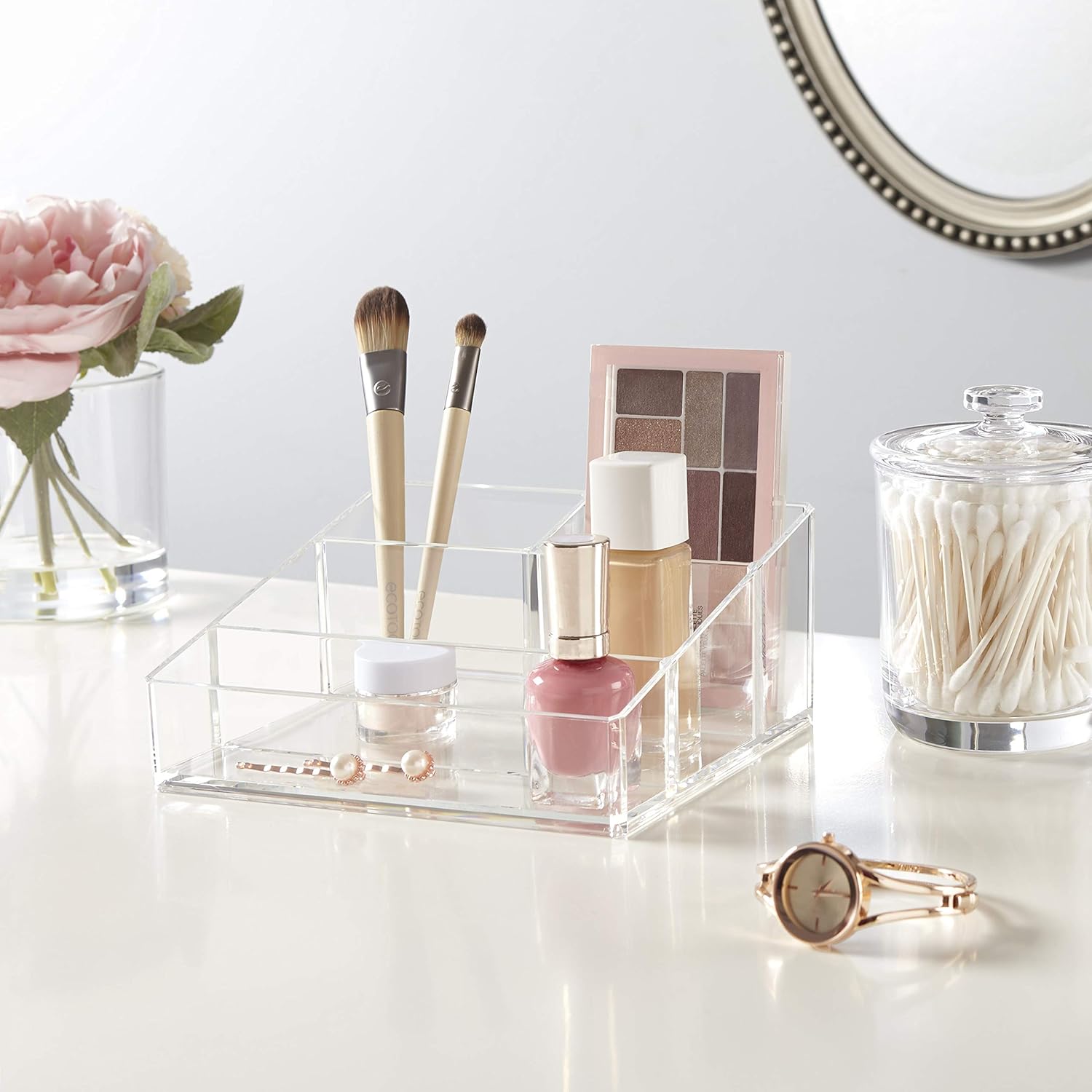 STORi Clear Plastic Vanity Makeup Organizer: Home & Kitchen