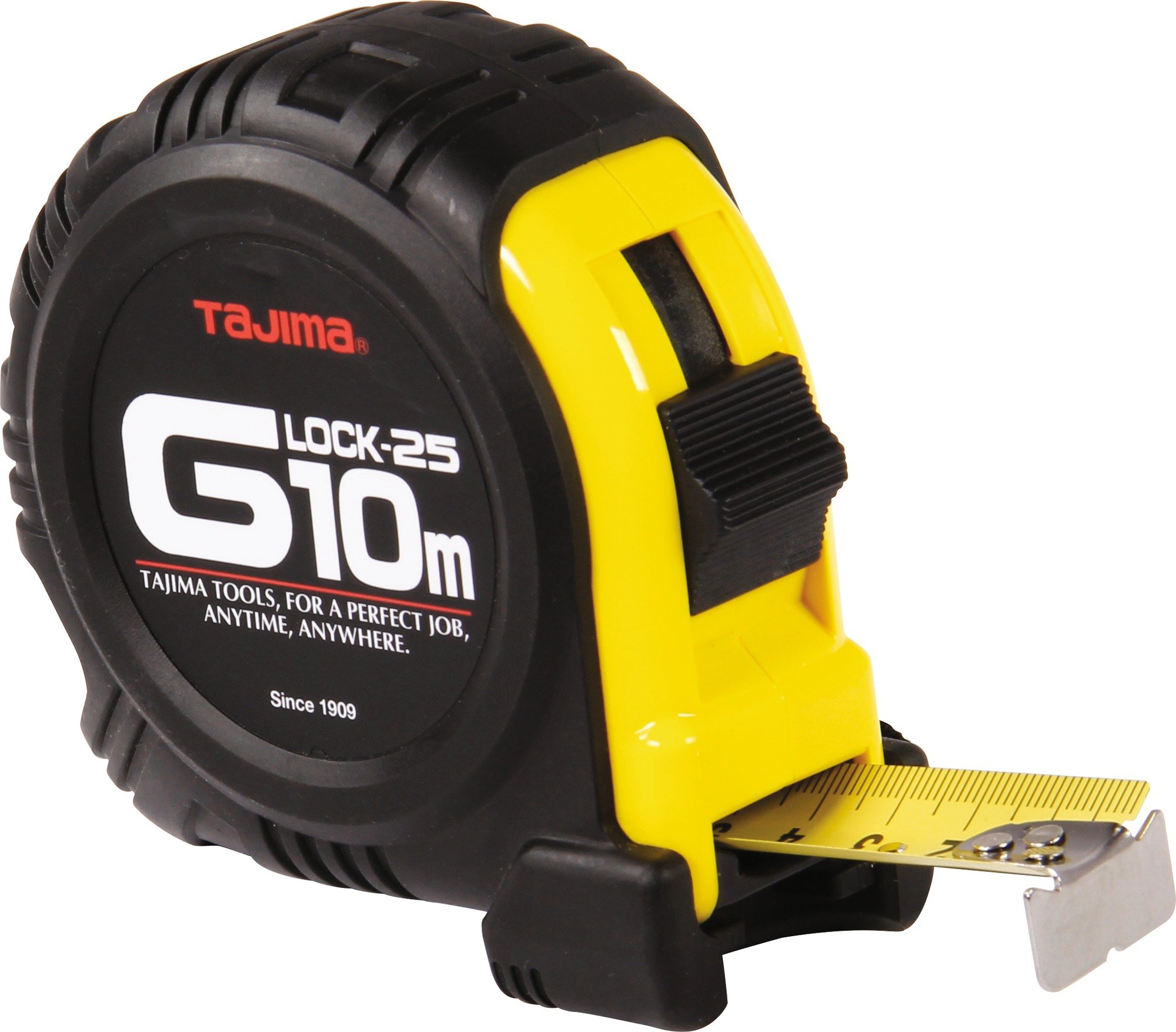 TAJIMA G-LOCK TAJ-25296 Tape Measure 10 m / 25 mm Yellow