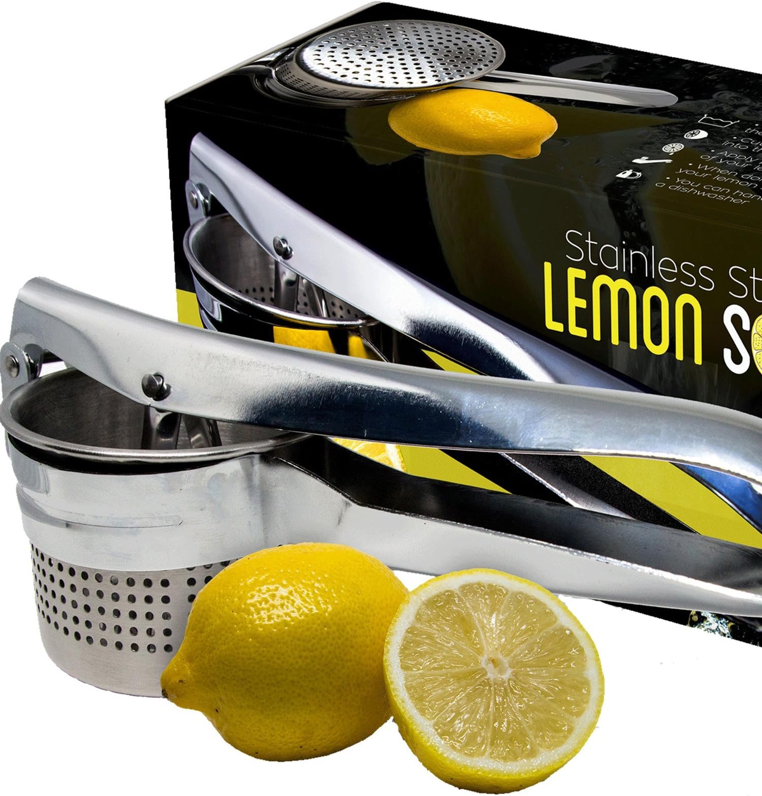 Stainless Steel Lemon Squeezer and Lime Juicer - Premium Quality Lemon Juice Press