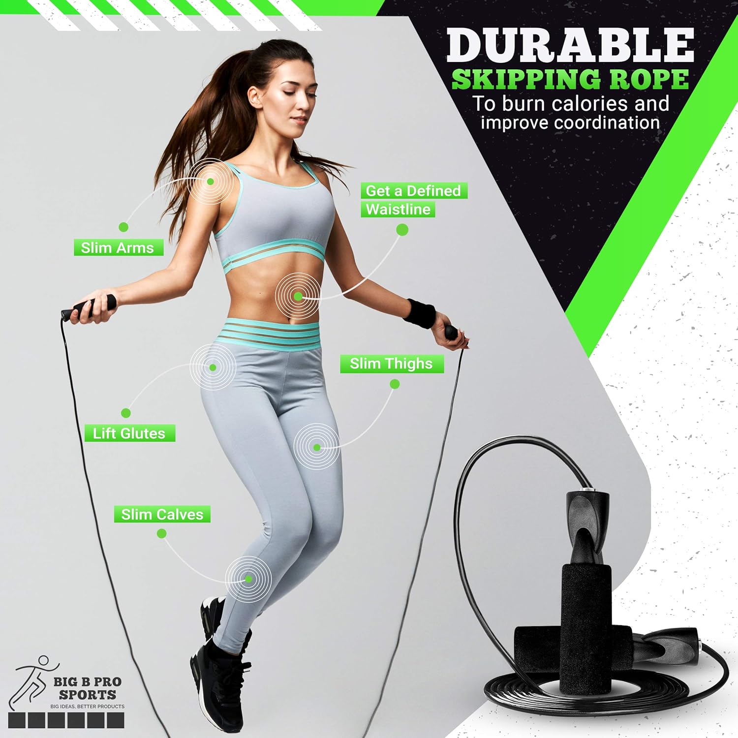 Big B Pro Sports Speed Agility Training Set - Includes Ladder, 10 Cones with Holder, Running Parachute, Jump Rope, Resistance Bands - for Training Football, Soccer, Hockey, and Basketball Athletes. : Sports & Outdoors