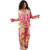 YiNi LuLu Womens Pajamas Set 2 Piece Long Sleeve Sleepwear Button Down Pjs Lounge Set Nightwear with Pockets