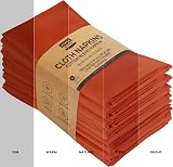 Utopia Kitchen Cotton Blend Napkins 12 Pack 46x46 cm Orange view 5