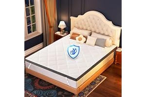 Glendan Firm Mattress Topper Queen: 3 Inch High Density Bed Topper - Extra Support Foam for Back Pain Relief - Breathable Washable Cover with Anti-Slip Straps - CertiPUR-US Oeko-Tex Certified 80x60
