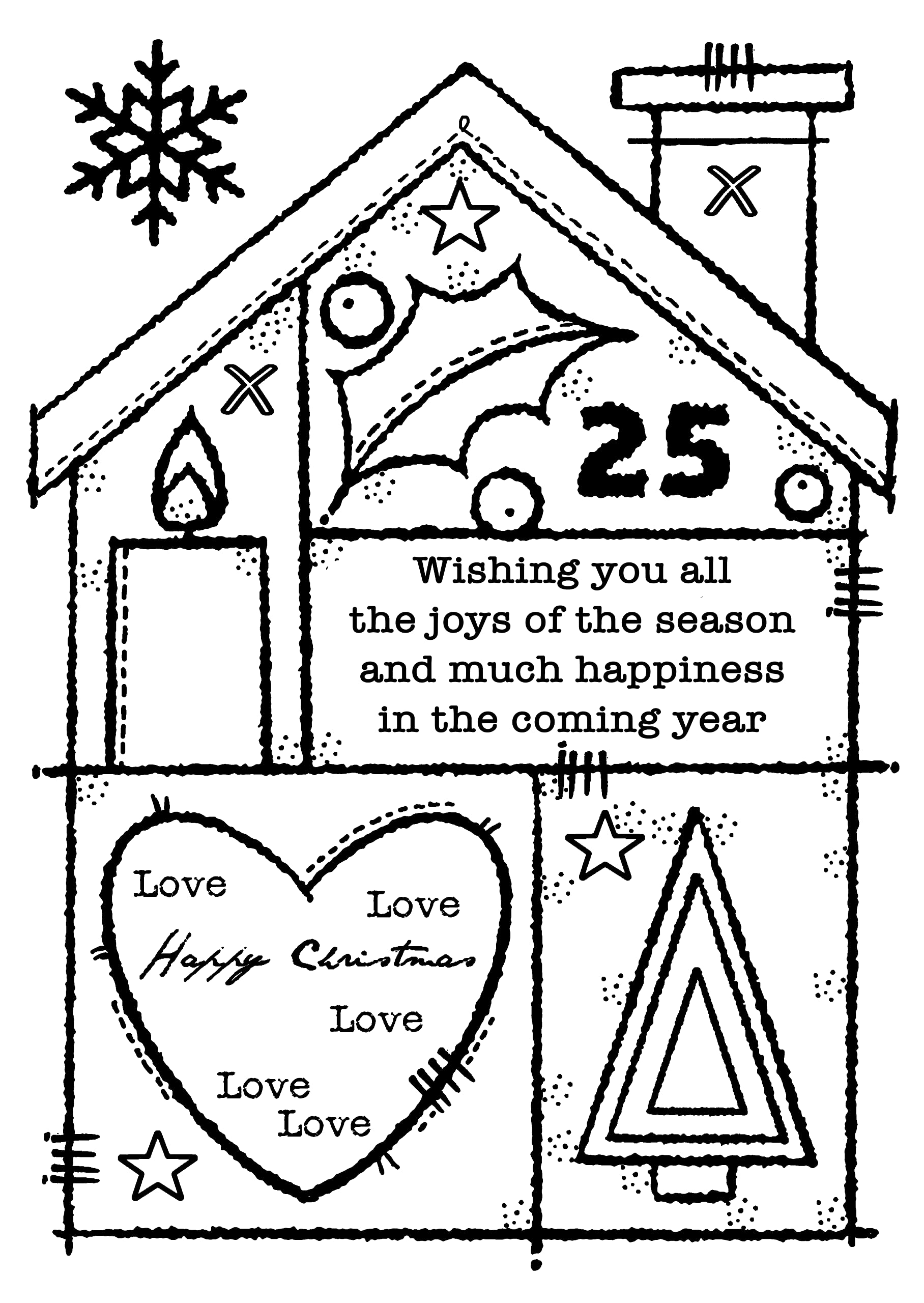 Woodware Francoise Collection - Christmas House - Clear Stamp Set, Transparent, 6 x 4 inches (FRS940)