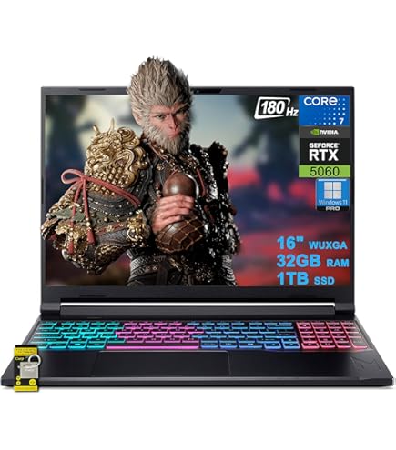 Amazon.com: acer Nitro V 16S 16” WUXGA IPS 180Hz Gaming Laptop
