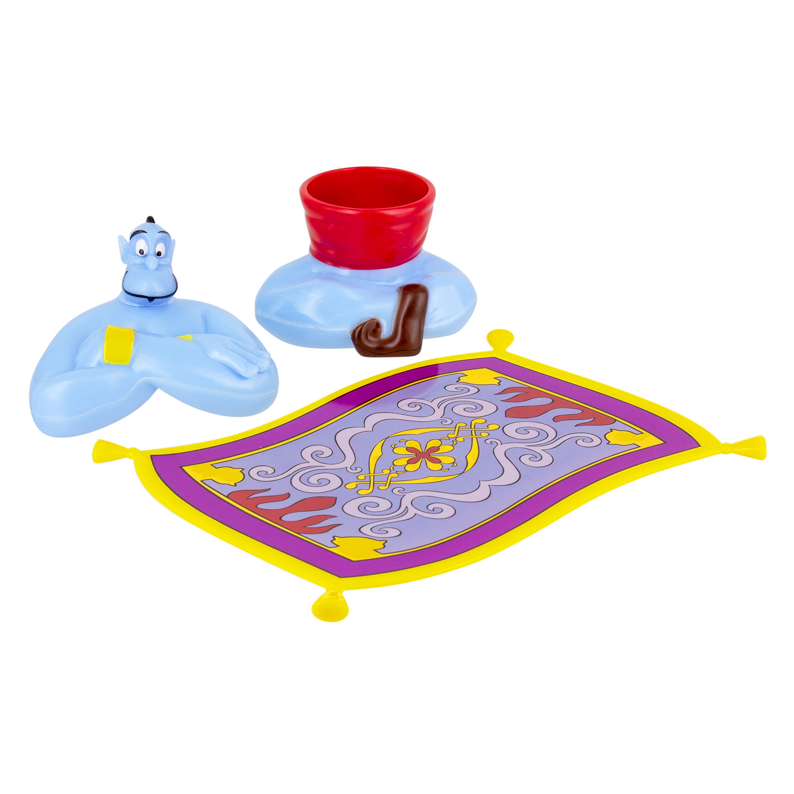 Aladdin Genie Egg Cup | Magic Carpet Levitating Effect Plate | Egg Holder & Topper with Genie Design