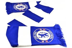 Chelsea FC Official Soccer Jacquard Bar Scarf (One Size) (Blue/White)