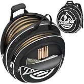Cymbal Bag for 22-Inch Cymbals with 6mm Padded Dividers and Backpack Straps | Carries up to 6 cymbals with 600D water-resistant fabric, No. 10 dual zippers, and accessory storage for gigs and rehearsals