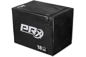 PRx Performance 3-in-1 Plyo Boxes, Plyometric Jump Training and Conditioning Box for all Athletes Soft Foam 16"/18"/24", Soft Foam 20"/24"/30" and, Wood 20"/24"/30"