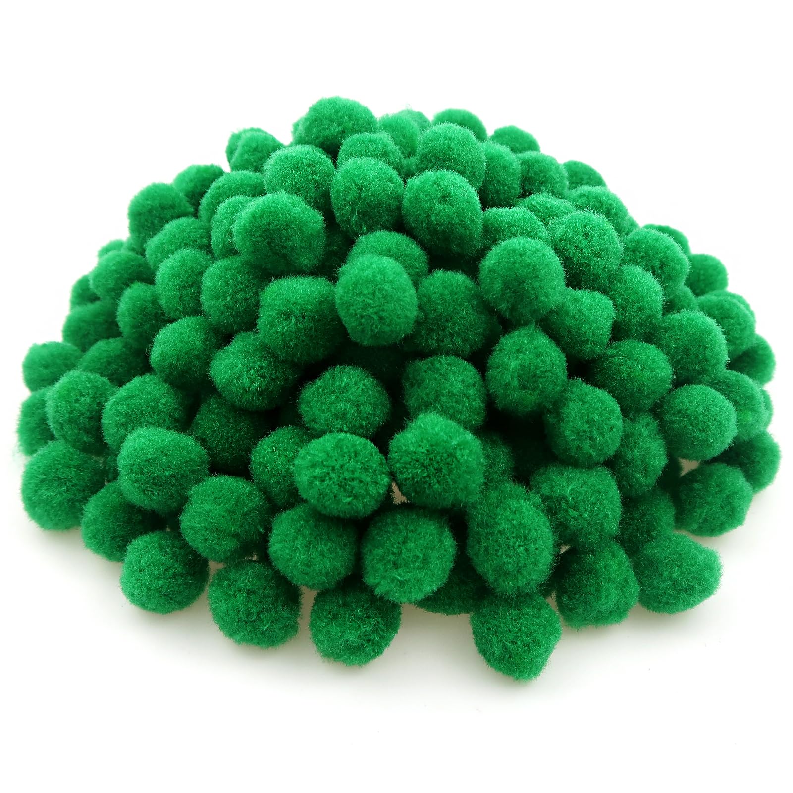 TOAOB 300 x Green Craft Pompoms 2 cm Large Fluffy Craft Pompoms for DIY Supplies Decorations Sewing Garlands Fringes Projects and Crafts