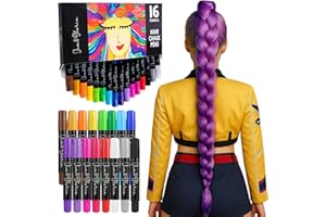 Jim&Gloria 16 Dustless Hair Chalk for Girls Washable Dye, Toys Birthday Gifts for Girls Makeup Kit, Temp Paint Temporary Hair Color for Kids Age 4 5 6 7 8 9 10 11 12 Teen Girl Gifts Trendy Stuff