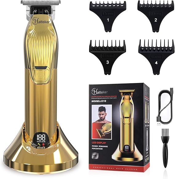 Hatteker Professional Hair Clippers Cordless Pro Li Outlining Trimmer T
