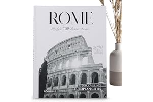 ROOMICLE Rome Decorative Books for Home Decor - Coffee Table Book Decor - Faux Books for Decoration