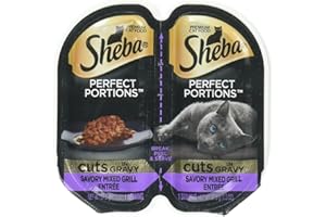 Sheba Perfect Portions Savory Mixed Grill Entree` Cuts in Gravy (5-2 Pack Trays)