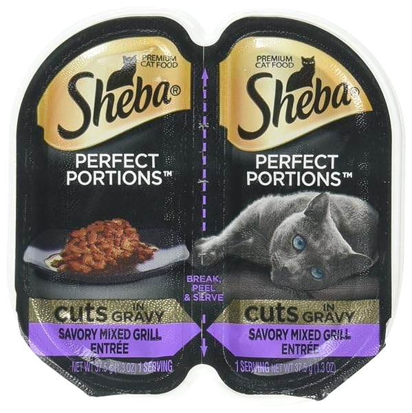 SHEBA PERFECT PORTIONS SAVORY MIXED GRILL ENTREE` CUTS...