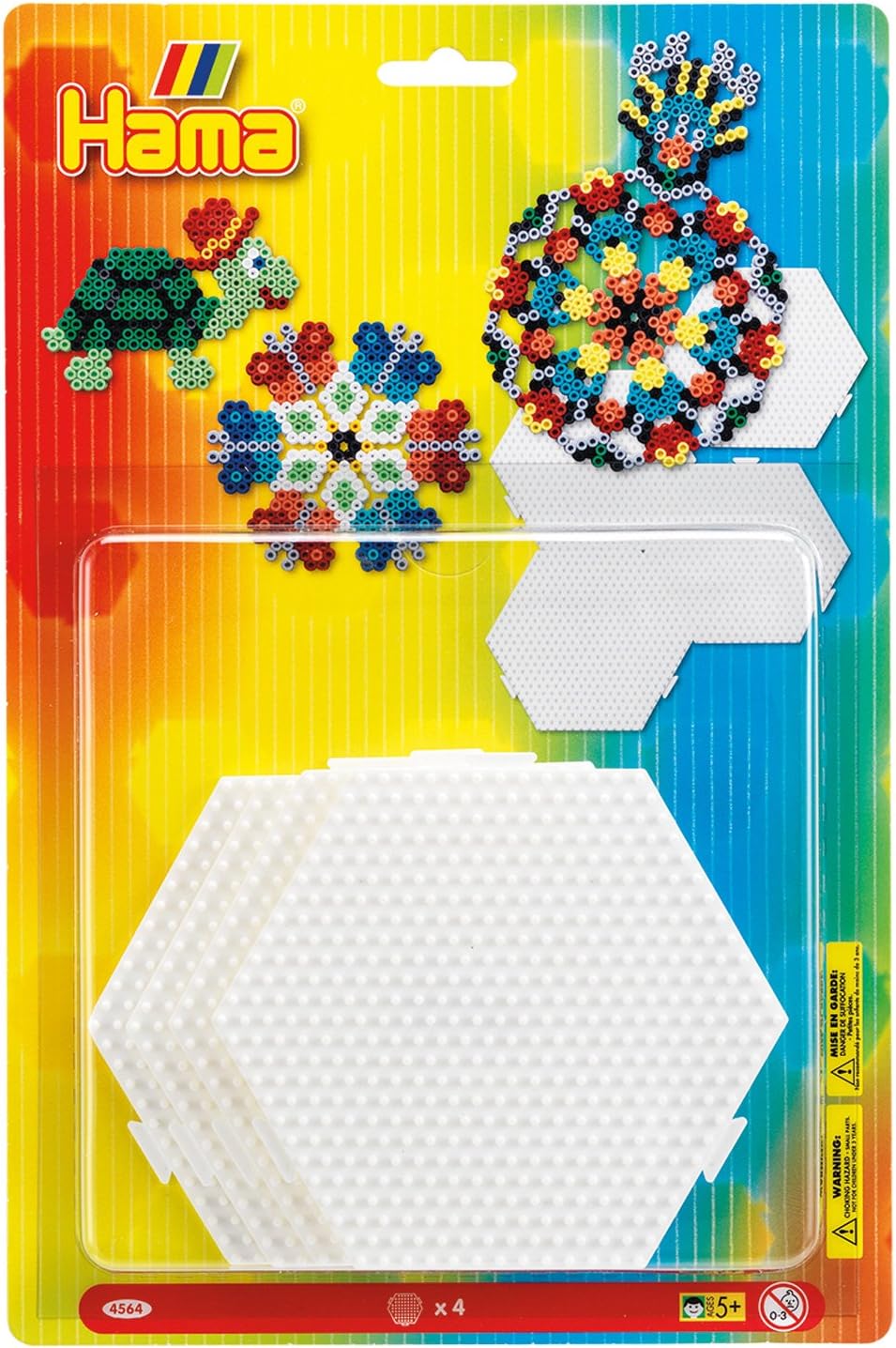 Hama 10.4564 Hexagonal Pegboard Blister Kit, Medium