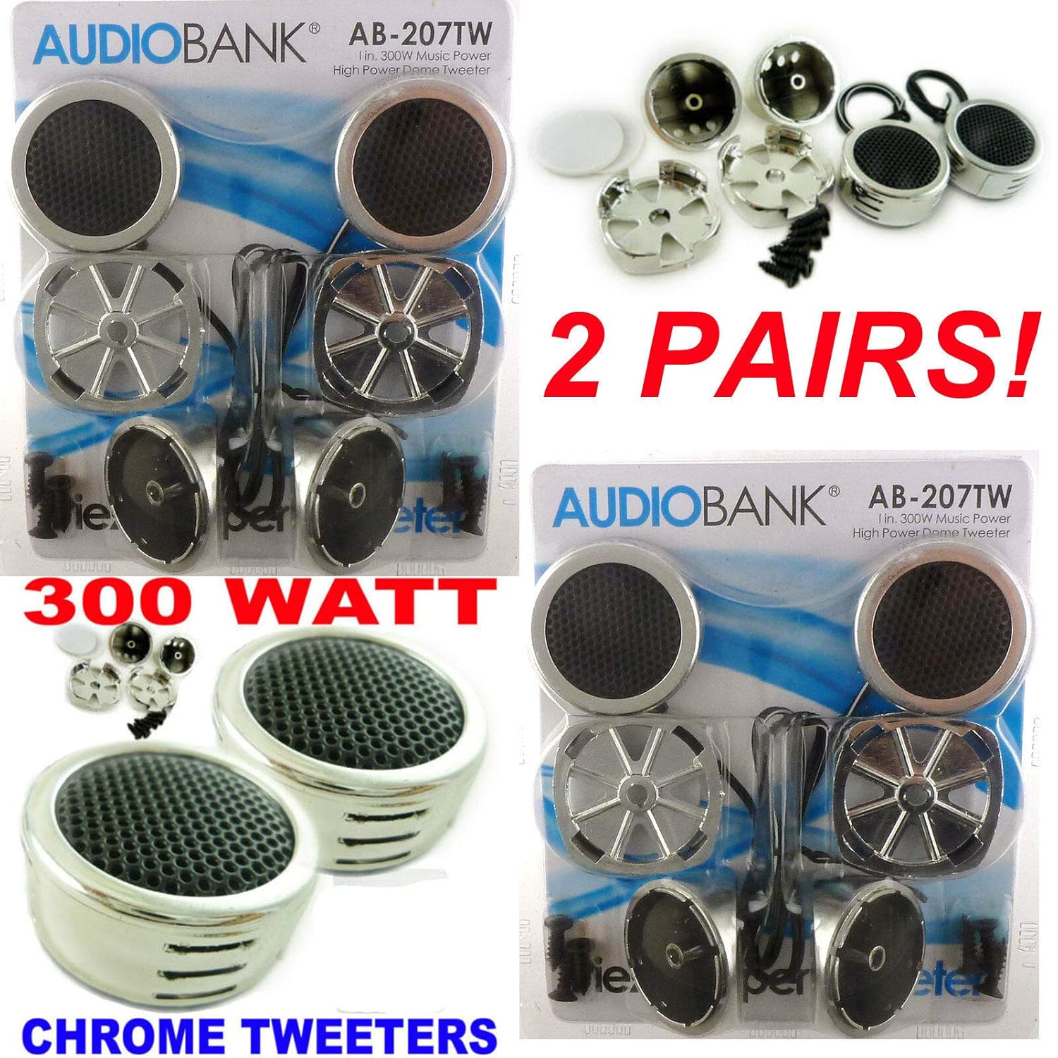 Consumer Electronics 2 Pairs of New Model Chrome 600W Total Super High