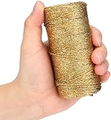 G2PLUS 100M Gold Metallic String 1.5mm Decor Twine Craft Cord Jewelry view 4