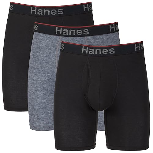 Hanes Total Support Pouch Men's Boxer Briefs Pack, Anti-Chafing