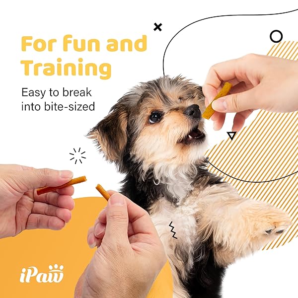 IPAW DOG TREATS FOR PUPPY TRAINING, ALL NATURAL HUMAN GRADE DOG TREAT, HYPOALLERGENIC, EASY TO DIGEST (FISH STICKS)