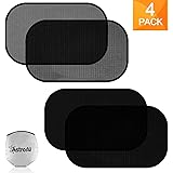 AstroAI Lot de 4 pare-soleil pour fenêtre de voiture - 53,3 x 35,6 cm - 80 g/m² UPF50 + - Bloque le soleil, l'éblouissement e