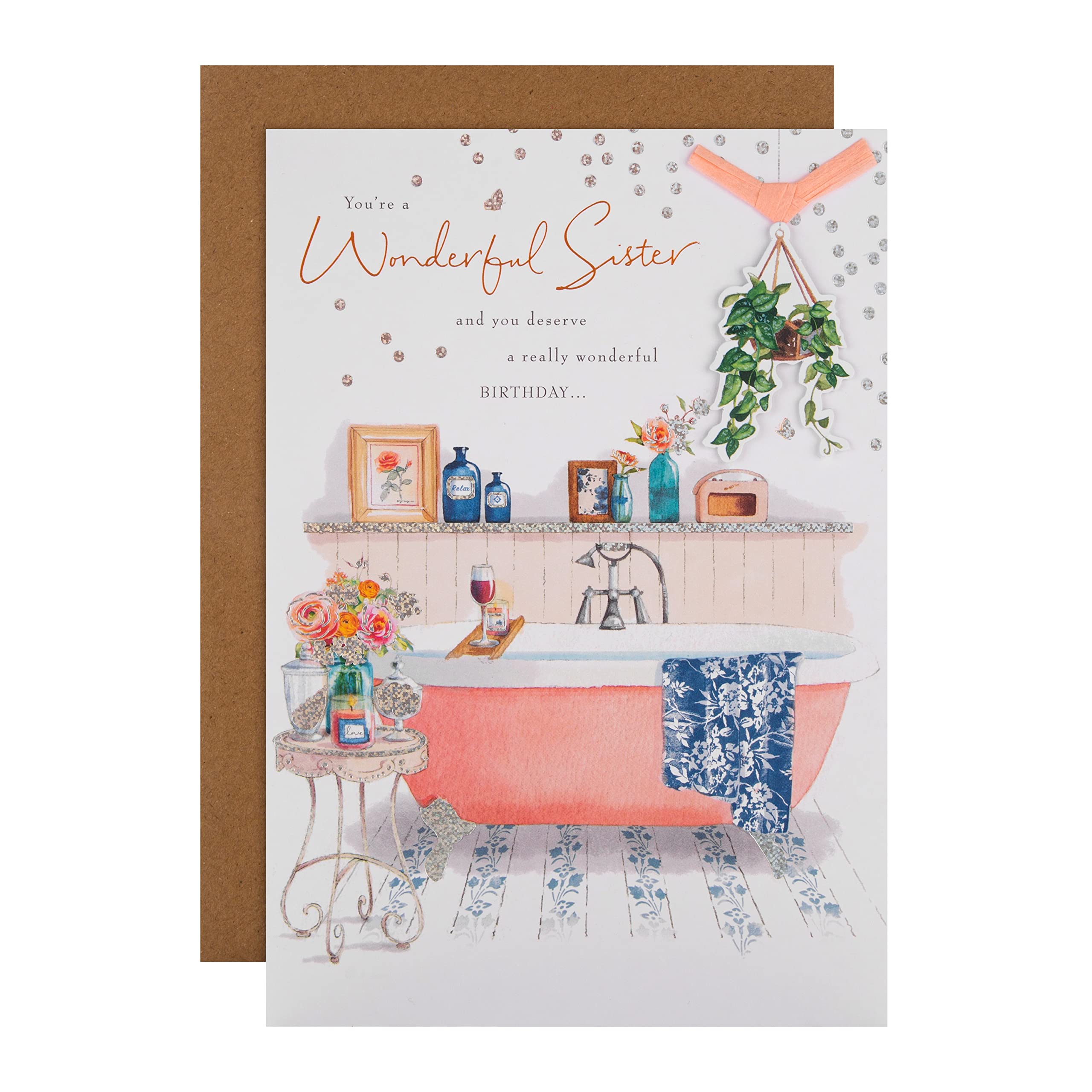 Hallmark Birthday Card for Sister - Classic Lucy Cromwell Illustrated Design