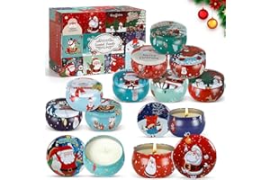 BSZATAN Christmas Scented Candles Gifts Set for Women, 12 Pack 2.5 Oz Xmas Candle Set, Natural Soy Wax Aromatherapy Candles for Christmas Gifts for Women Her