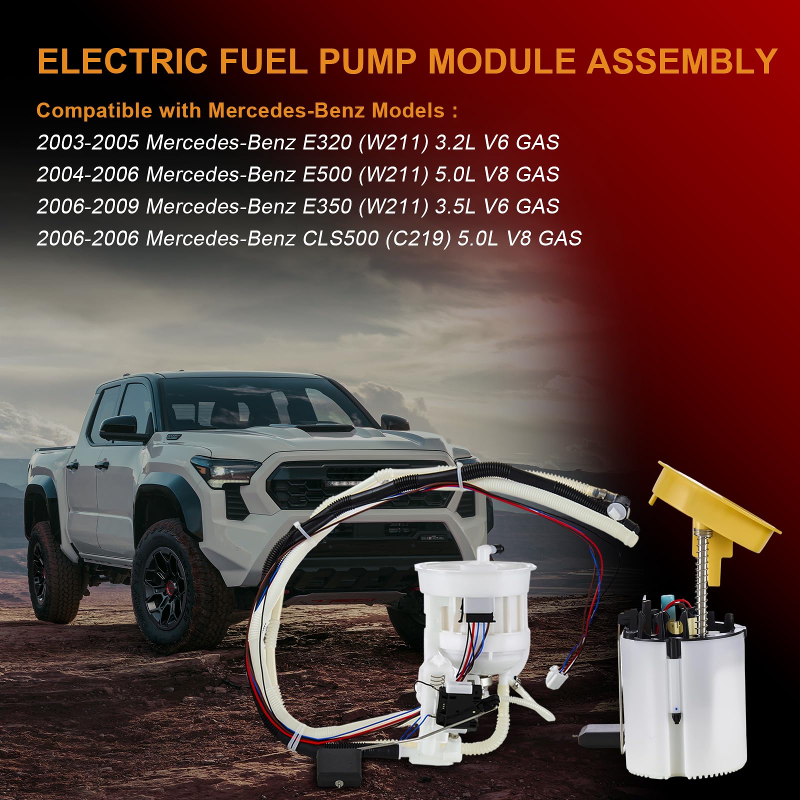 Condition photo showing As Is for keysui electric fuel pump module assembly with rear fuel filter compatible with mercedes-benz e320 e