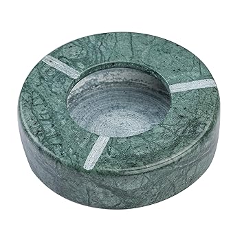 Marble Green Ash Tray for Indoor Outdoor Ashtray-Cigarette Ash Holder- Desktop Smoking Ash Tray for Home Office Handmade Gifts for Men