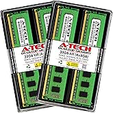A-Tech 32GB (4x8GB) DDR3/DDR3L 1600MHz PC3L-12800 (PC3-12800) CL11 DIMM 2Rx8 1.35V 240-Pin Non-ECC UDIMM Desktop RAM Memory M