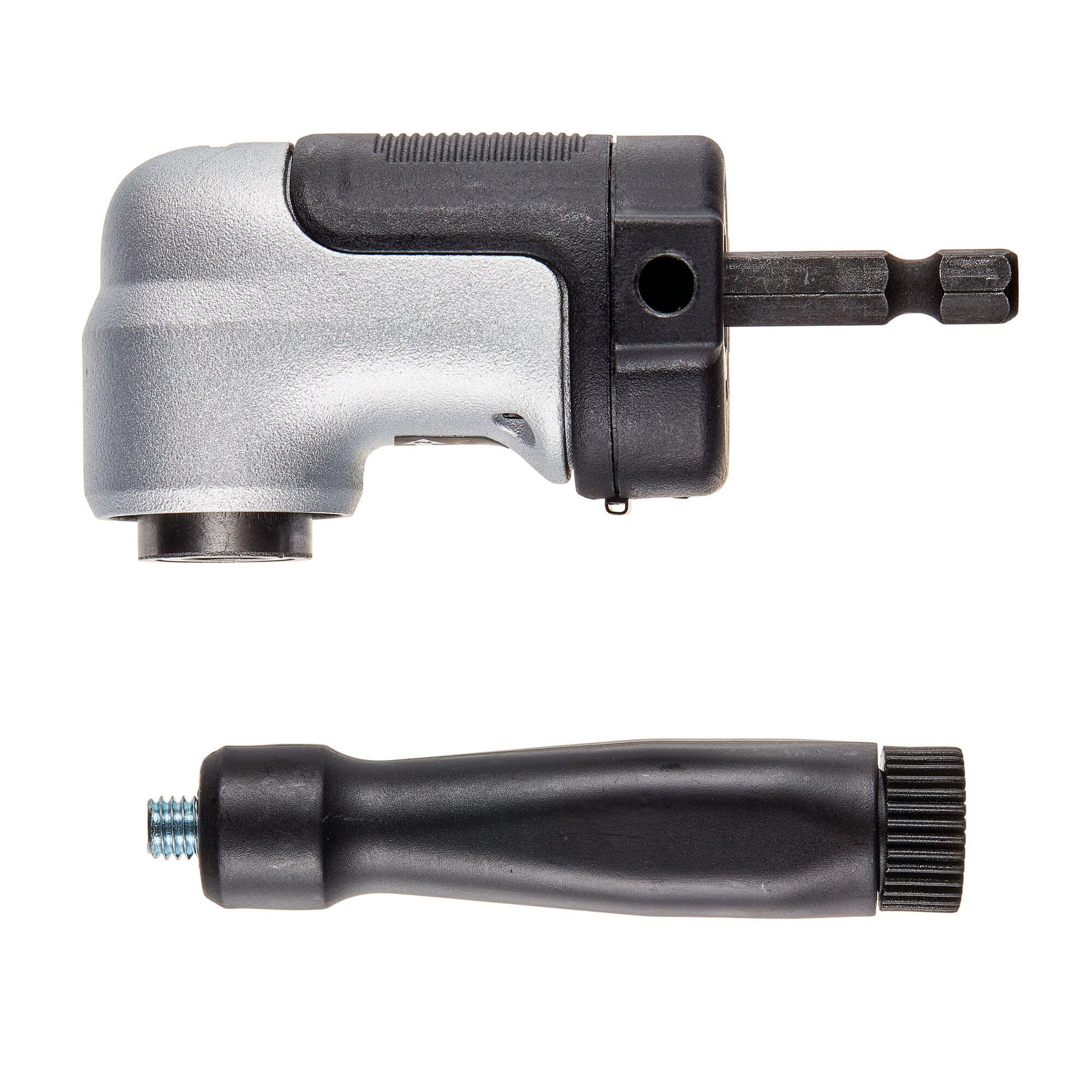 DEWALT FLEXTORQ Right Angle Drill Adaptor, 4-in-1 System, 12-Inch (DWAMRASETFT)