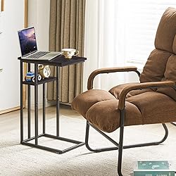 IBUYKE C Shaped End Table, Sofa Side Table, Small