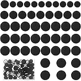 Classicseali 50pcs Upholstery Buttons for Tufting,Vintage Black Upholstery Buttons,Fabric Tuxedo Shirt Studs with Metal Shank,Versatile Black Button for Suits,Gowns,and Mores(18mm/15mm/11.5mm)
