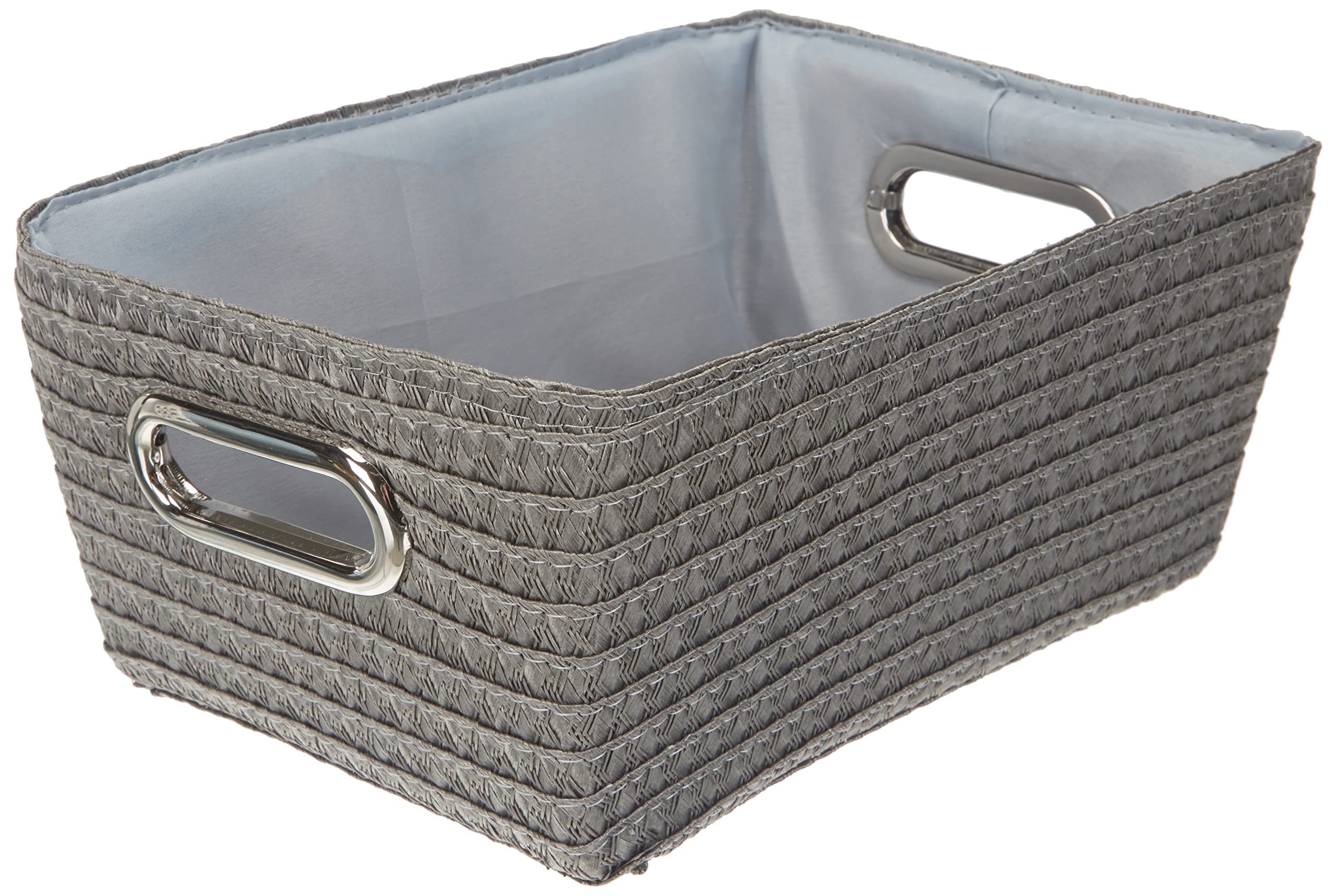 WENKO Storage Basket, Grey, Silver