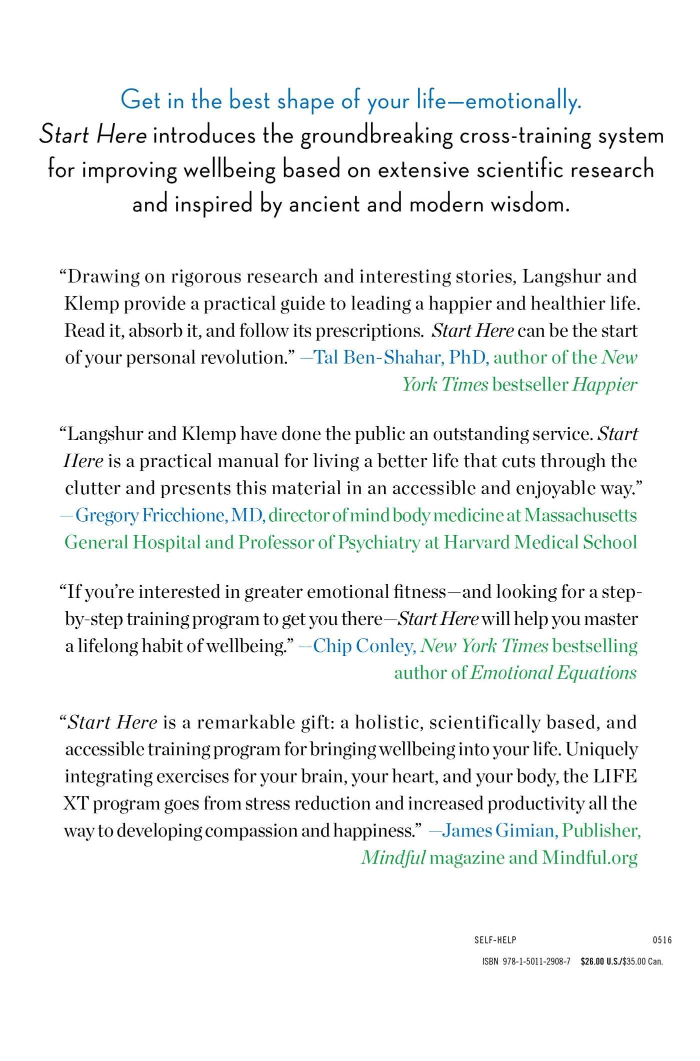 Start Here Master the Lifelong Habit of Wellbeing Eric Langshur Start Here Master the Lifelong Habit of Wellbeing Eric Langshur Nate Klemp Ph D Amazon Books