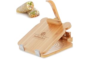 Tortilla Press 10 Inch Bamboo Tortilla Maker, Mexican Tortillera Presser Homemade Flour Tortilla Press for Mexican Tortillas 