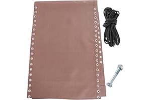 LUCCOV 17" 19" 21" Wide Zero Gravity Chair Replacement Fabric, Repair Cloth with 4 Gravity Chair Replacement Cord Screws Kit, Zero Gravity Chair Accessories for Sling Patio Lawn Lounge Chair, Brown
