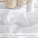 PONY DANCE Linen Voile Curtain Panel with Eyelets 200 x 220 cm White view 8