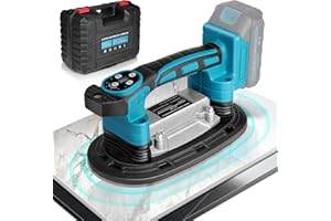 2-in-1 Battery Tile Vibrator & Suction Cups Compatible with Makita 18 V Battery, Tile Vibrator with 22.5 x 12 Suction Cup, 25