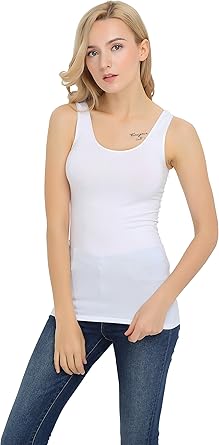amazon women's white tank top